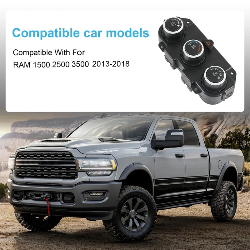 เครื่องทําความร้อน AC ชุดควบคุมสําหรับ Dodge RAM 1500 2500 3500 2013-2018 68268189 เอเอ 68105021 เครื่องปรับอากาศ 68105021 โฆษณา 68105021 เอเอฟ