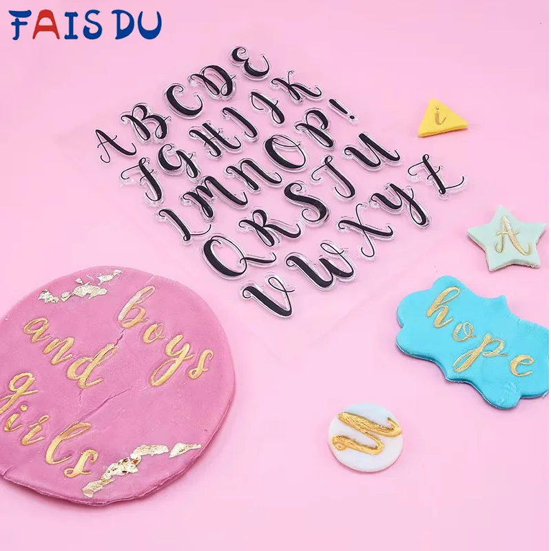 

Stamps for Cookies Letters Cake Sweet Letters Stamp Decorating Tools Fondant Embossing DIY Alphabet Cutter Pastry Accessories