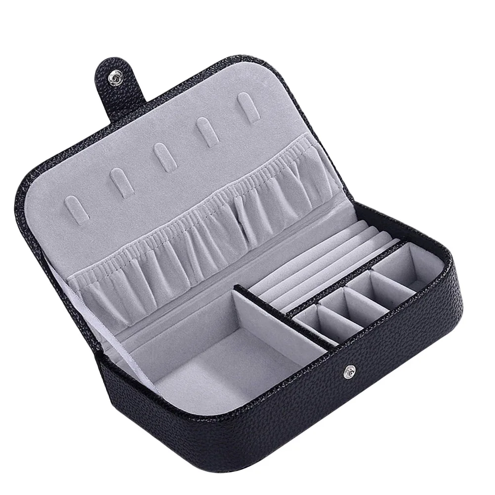 

Jewelry Storage Box Portable Organizer for Necklace Earrings Rings Travel Case Small Size Jewelry Packaging Tools