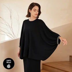 BC-328 Oversize Clothes 3/80Nm 100% Merino Wool Batwing Sleeve Sweater Womens Loose Plus Size Knitwear Knitted Jumper Sweater