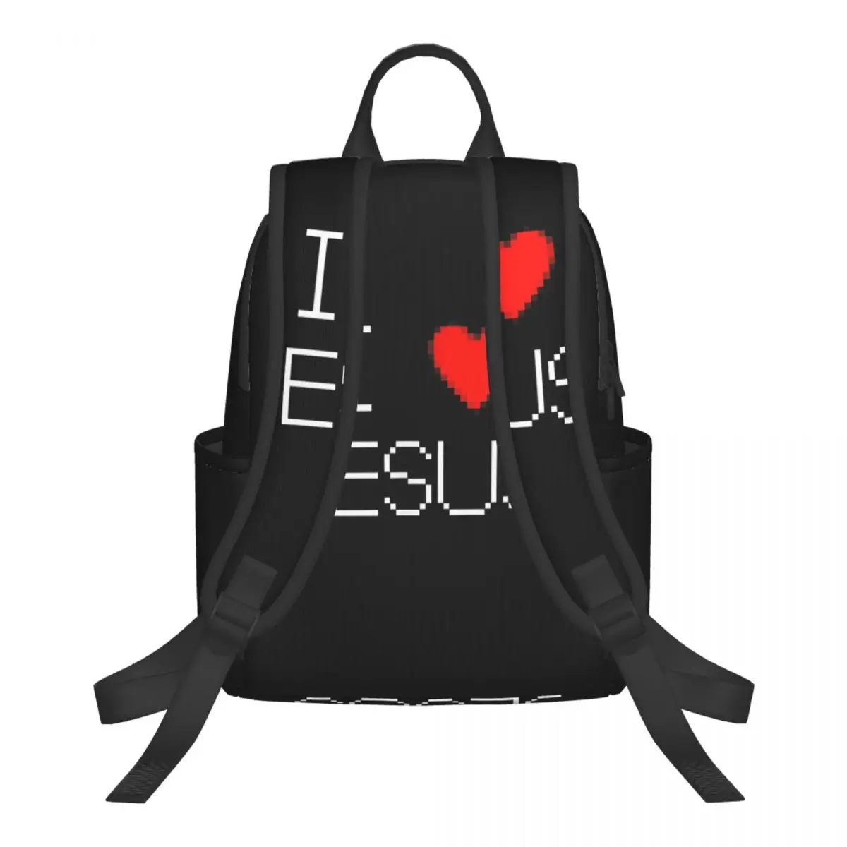 I Love Jesus God Cross Print (2) Student Backpack School Bag Hiking Travel Daypack for Men Women Bookbag Shoulder Bags