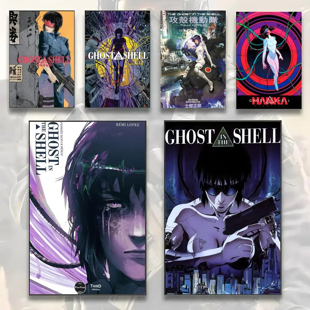 Cyberpunk Anime G-Ghost In The Shell Painting Calligraphy Modern Canvas Wall Art Prints for Living Room Decor | Wall Decals