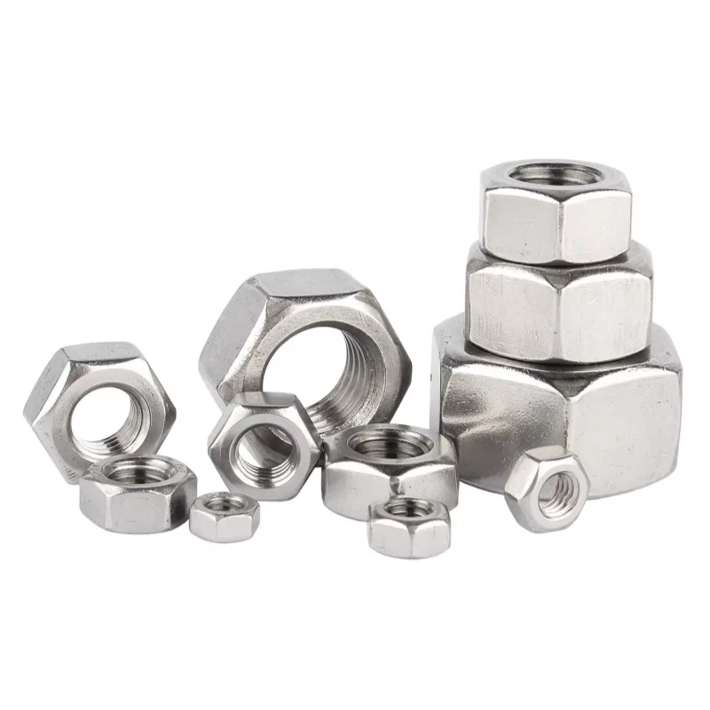 304 Stainless Steel Hex Hexagon Nuts Anti-seize Hex Nut M5 M6 M8 M10 M12 M16 M18 M20 M22 M24