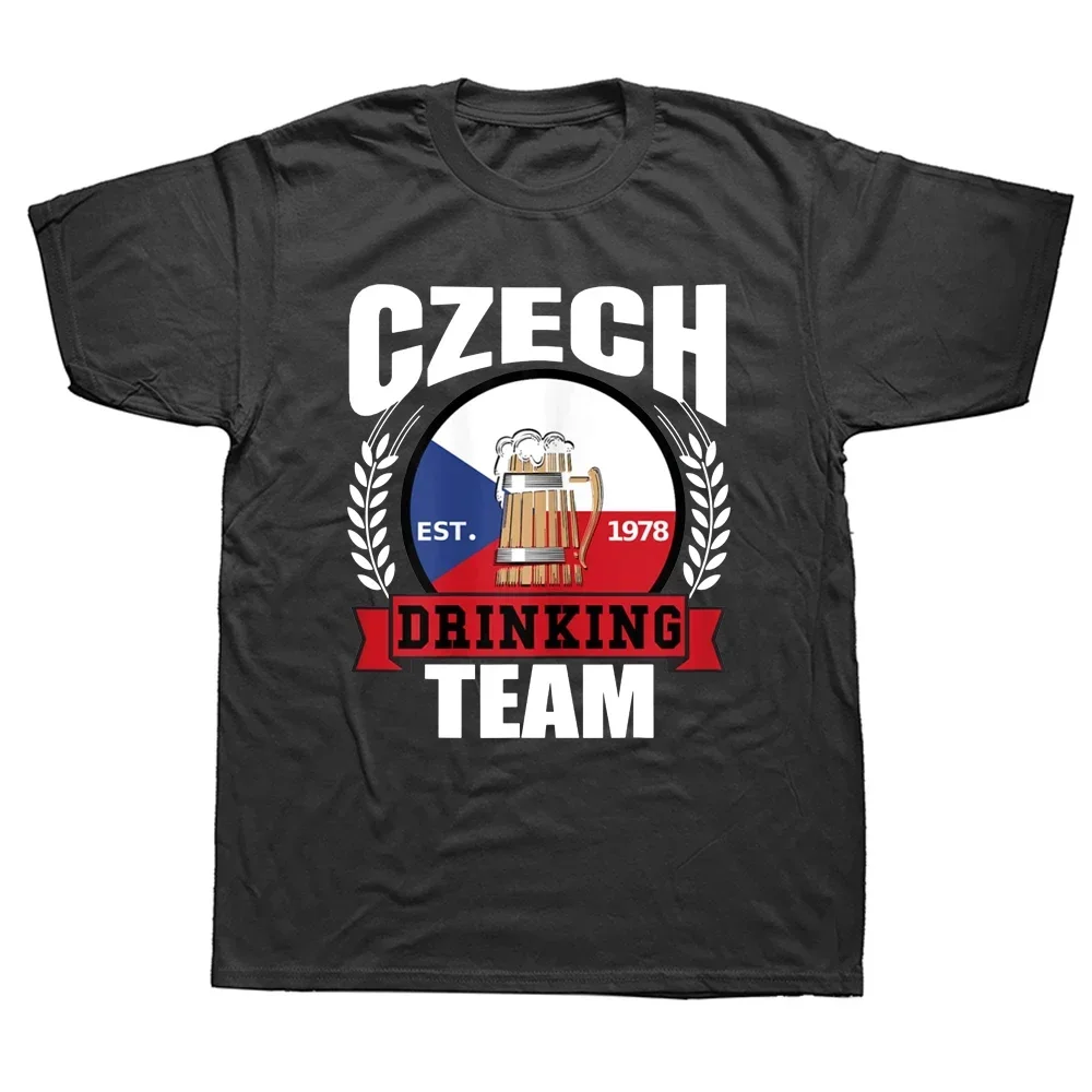 

Graphic Cotton Streetwear Short Sleeve Birthday T-shirt Czech Drinking Team Funny Republic Flag Beer Party Gift Idea T Shirts