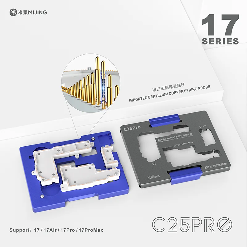 

Тестовый стенд MIJING C25PRO 17 Series для многослойных материнских плат с импортными пружинными зондами из бериллиевой меди