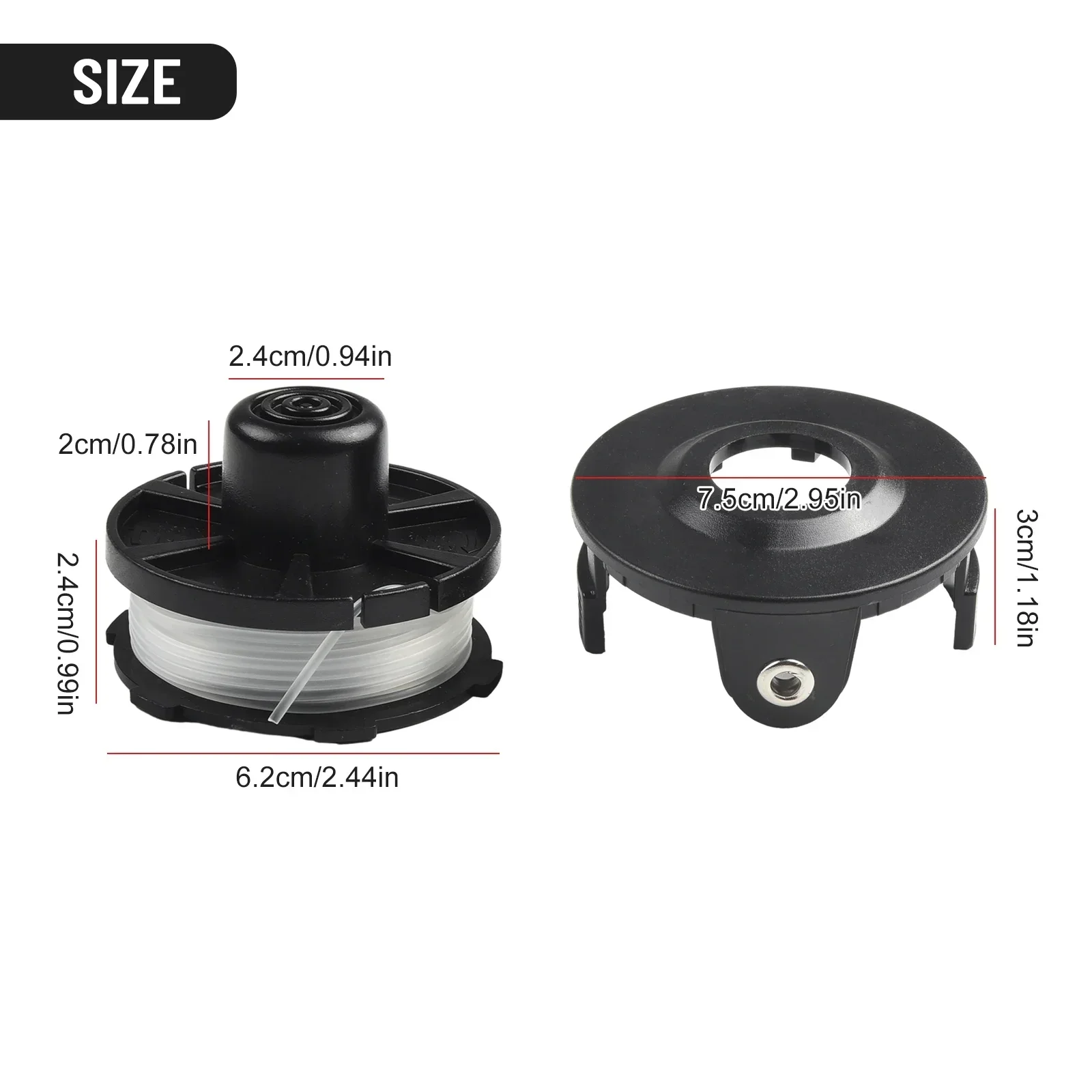 Imagem -05 - Carretel de Unidades Mais Capa Mais Peça de Nylon de Mola para Makita 195858 196146 -9 Tap & go Line Spool Cover Conjunto 1.6 mm Trimmer Dur181z 2023 Novo