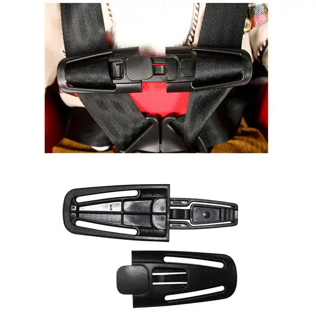 Baby Car Seat Safety Belt Clip Child Adjustable Automobile Interior Latch 5 Point Buckle Adjuster Knots Accessories