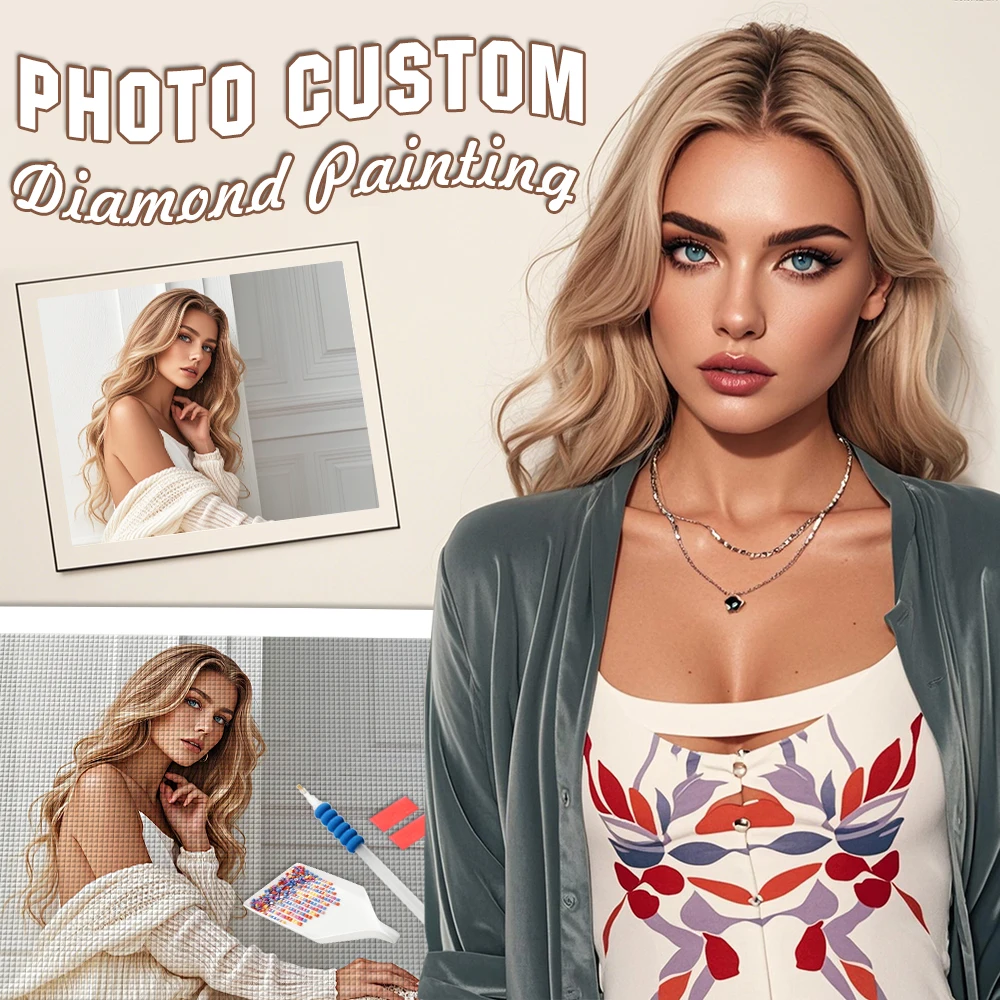 EverShine Foto, individuelles DIY-Diamantmosaik, mehrere Größen, 5D-Diamantgemälde, Stickerei, Bastelset, personalisiertes Geschenk