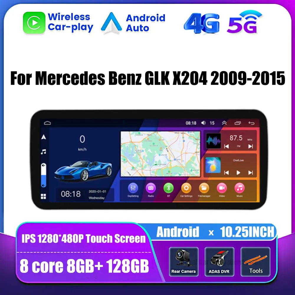 Android OS 10.25'' Car Multimedia Player GPS Radio Stereo Carplay For Mercedes Benz A Class W176/GLA X156/CLA C117 2013-2018