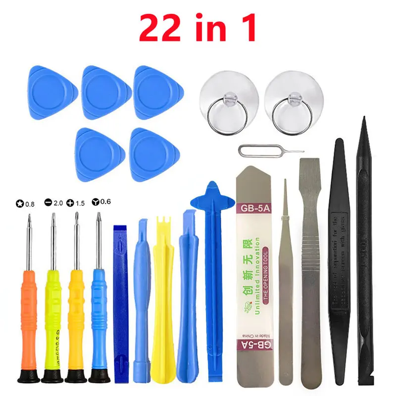 Kit de herramientas profesional de apertura y desmontaje de pantalla universal para teléfonos, destornilladores para iPhone Samsung Xiaomi 2