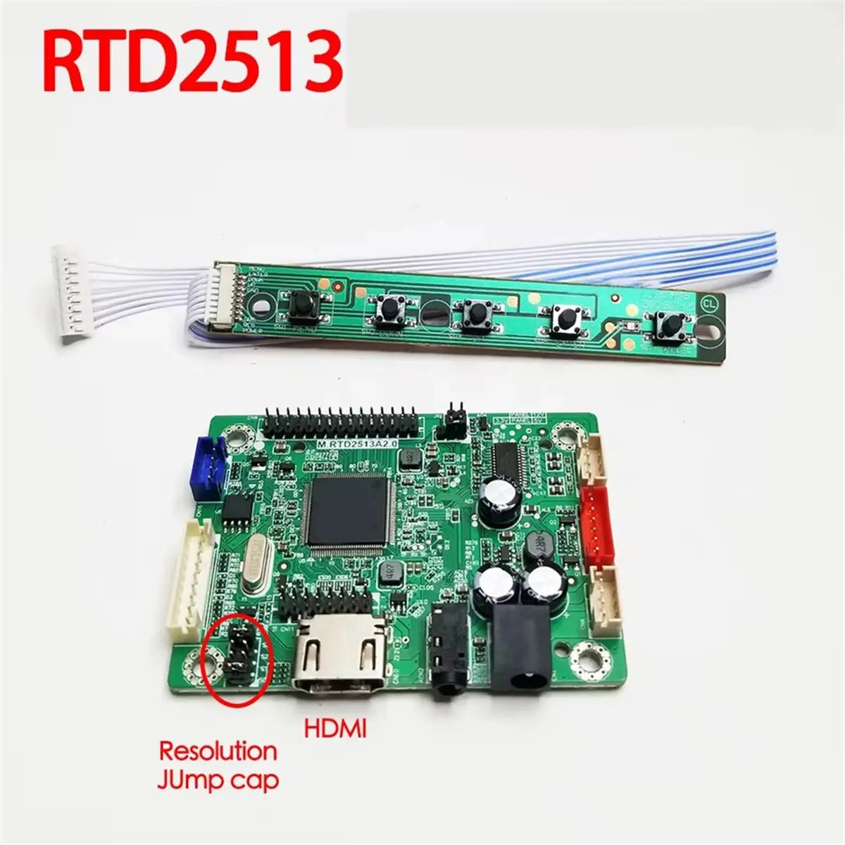 618 Mega Sale RTD2513 Mini LCD Driver Board HDMI-Compatible to LVDS Controller Board 1366x768 Audio with Button Board