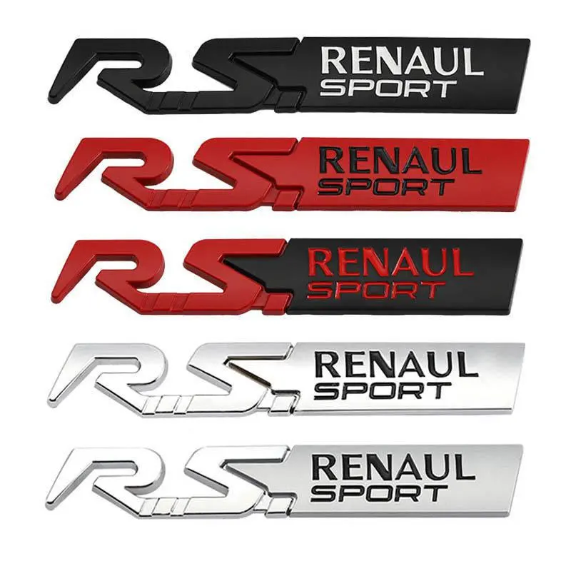 RS RENAULT SPORT emblem badge Car stickers for Renault RS LINE megane laguna CLIO leaf plate rear Trunk modified accessories