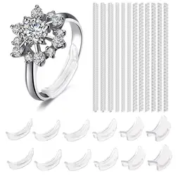 1 Set Ring Size Adjuster With Inner Spacer Clear Flexible Jewelry Loose Finger Ring Spiral Reducer Spring Ring Size Adjustment