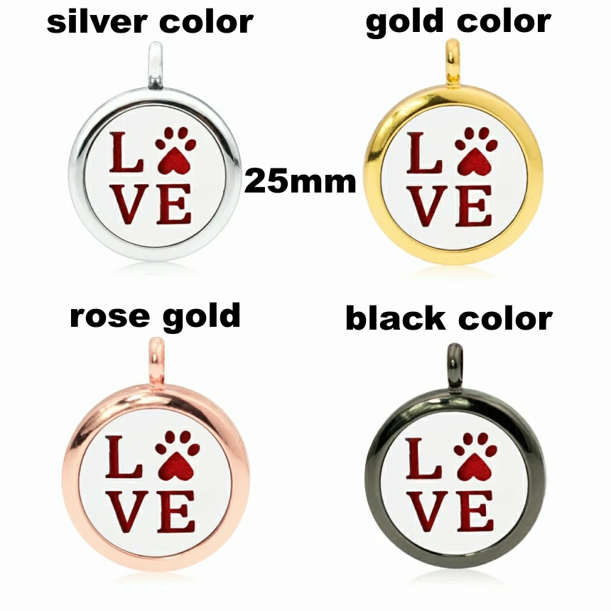 Magnetic Aromatherapy Essential Oil Diffuser Perfume 25mm Locket Pendant Jewelry Fit Necklace Keychain Free 5pads Women Kid Gift