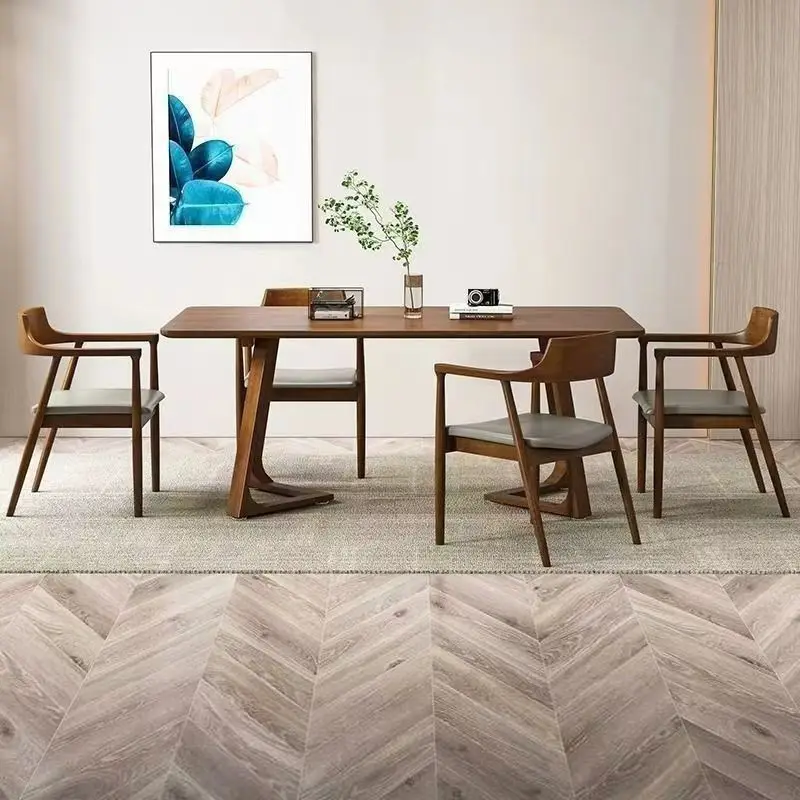 

Роскошные подставки, обеденный стол, деревянный дизайн, скандинавский современный обеденный стол, водонепроницаемая мебель для столовой Mesas De Jantar