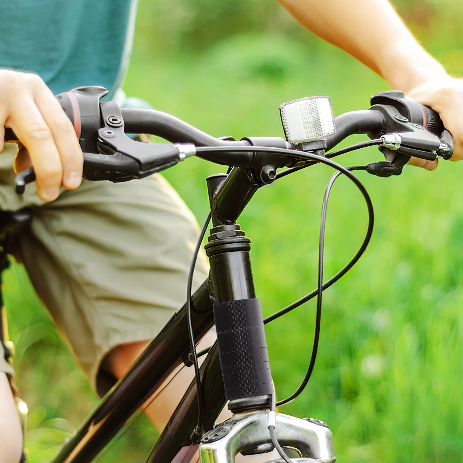 

11Pcs Carbon Fiber Headset Spacers Road Bike Stem Spacers Lightweight Wear Resistant Bicycle Stem Spacer Professional Bike