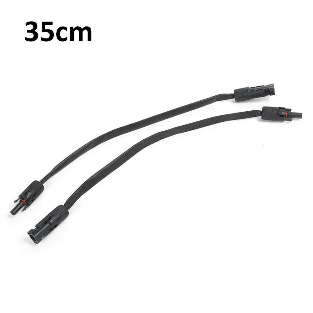 2pcs Solar Cable Window Feedthroughs Flat Solar Panel Wiring 35cm Solar Panel Connectors With Plug And Coupler Solar Power Parts