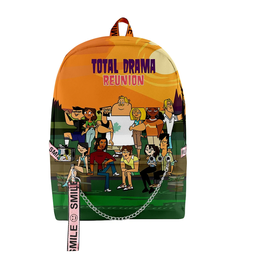 Total Drama Cartoon Zipper Rucksack 2023 Casual Style Harajuku Schoolbag Unique Travel Bag