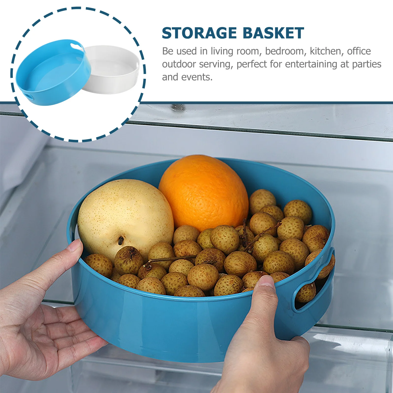 

2Pcs Round Decorative Tray Modern Retro Style Coffee Table Serving Tray Jewelry Organizer Desktop Organizing Case