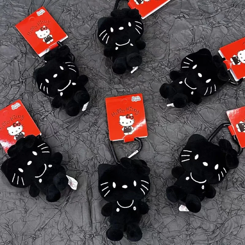 Porte-clés en peluche de dessin animé Hello Kitty, mignon, poupée, périphériques, sac à dos, décoration drôle et Chic, cadeau de noël pour filles