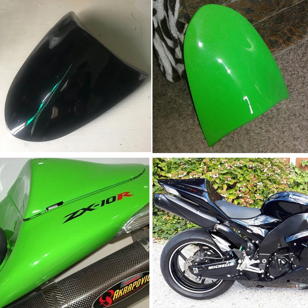 Motorcycle Pillion Rear Fairing Seat Cowl Cover For  2006 2007 Kawasaki Ninja ZX-10R ZX10R ZX 10R Green Black 06 07