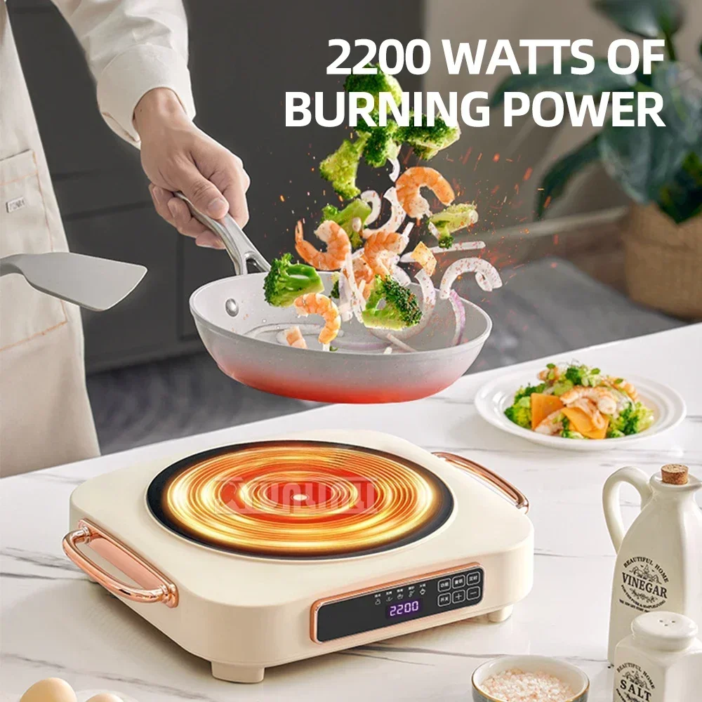 Электрическая керамическая плита мощностью 2200 Вт, индукционная плита для домашнего приготовления, многофункциональная чайная плита