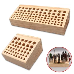 1Pcs 46/98 Holes Wooden Leather Craft Rack Stand Multi-function Tool Storage Boxes Screwdriver Carving Punching Tools Holder