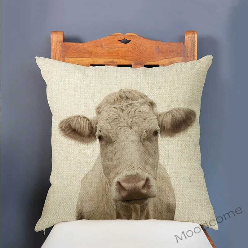 Cute Baby Setting Nursery Art Baby Woodland Animals Bunny Zebra Duck Home Decor Sofa Throw Pillow Case Cushion Cover for Kids