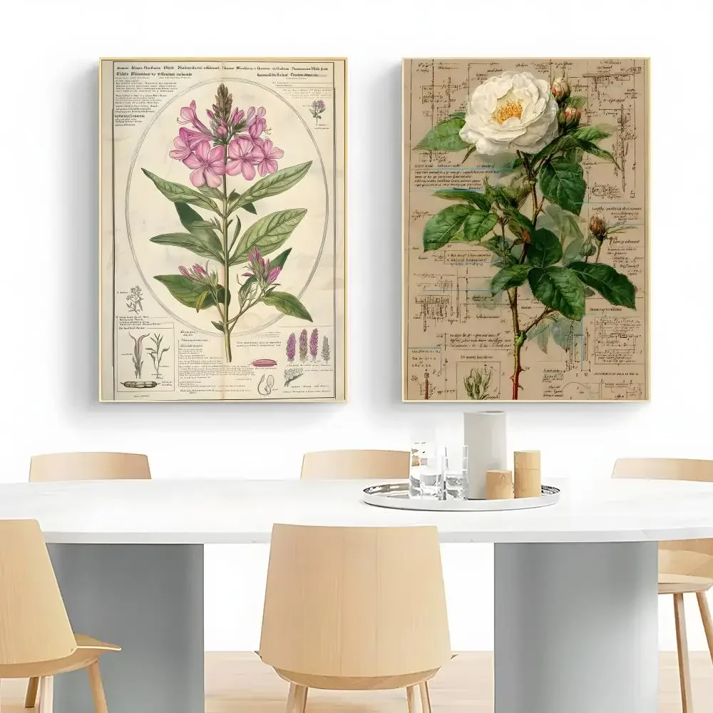 p-Plant Flower Study Poster Wall Art Print Decorative Mural Home Decor Gift Unframed