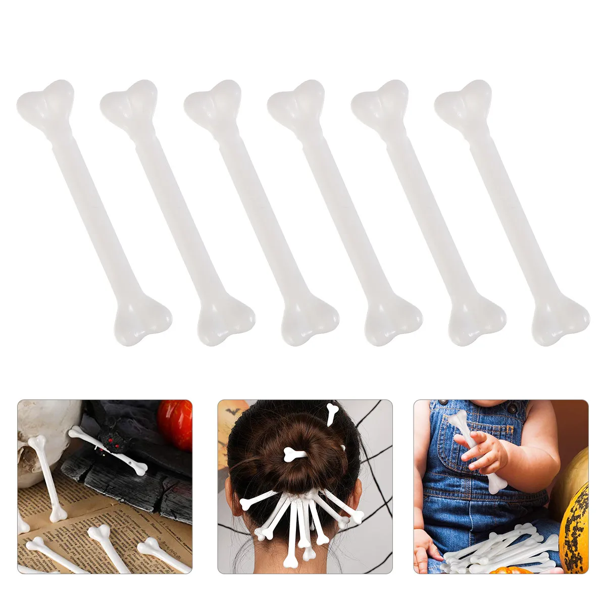 

36pcs Miniature Small Bones Halloween Decorations For Party Haunted House Props Horror Carnival Decoration Set