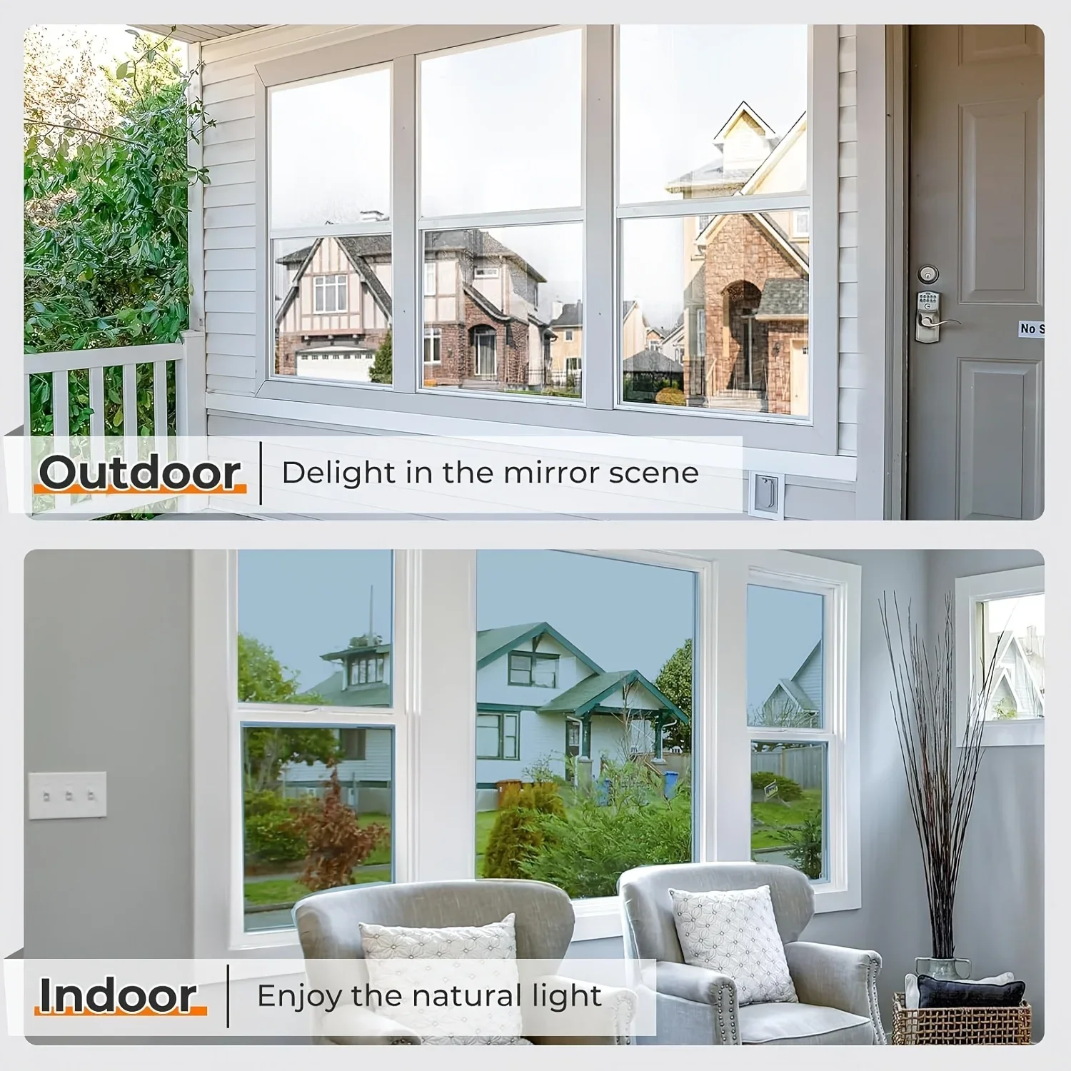 Privacy Thermal Window Film Adhesive-Free Static Adsorption Anti Insulating Sunscreen Glass Sticker Suitable for Home Office
