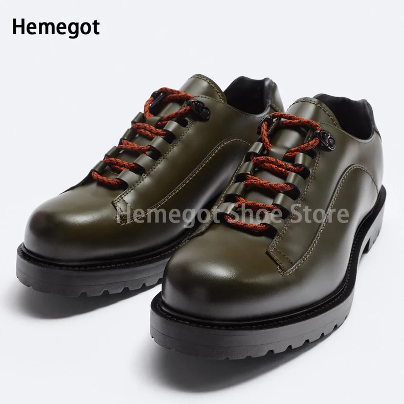 

Black Leather Shoes Men's New Autumn Thick Sole Lace-Up Fashion Shoelaces Walking Formal Business Fashion Leather Casual Shoes