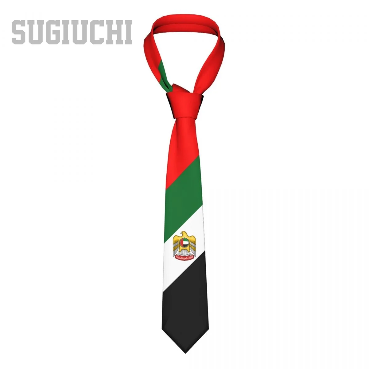

Флаг Объединенных Арабских Эмиратов, эмблема, мужские и женские галстуки, повседневные клетчатые галстуки, костюмы, тонкий свадебный деловой галстук Gravatas