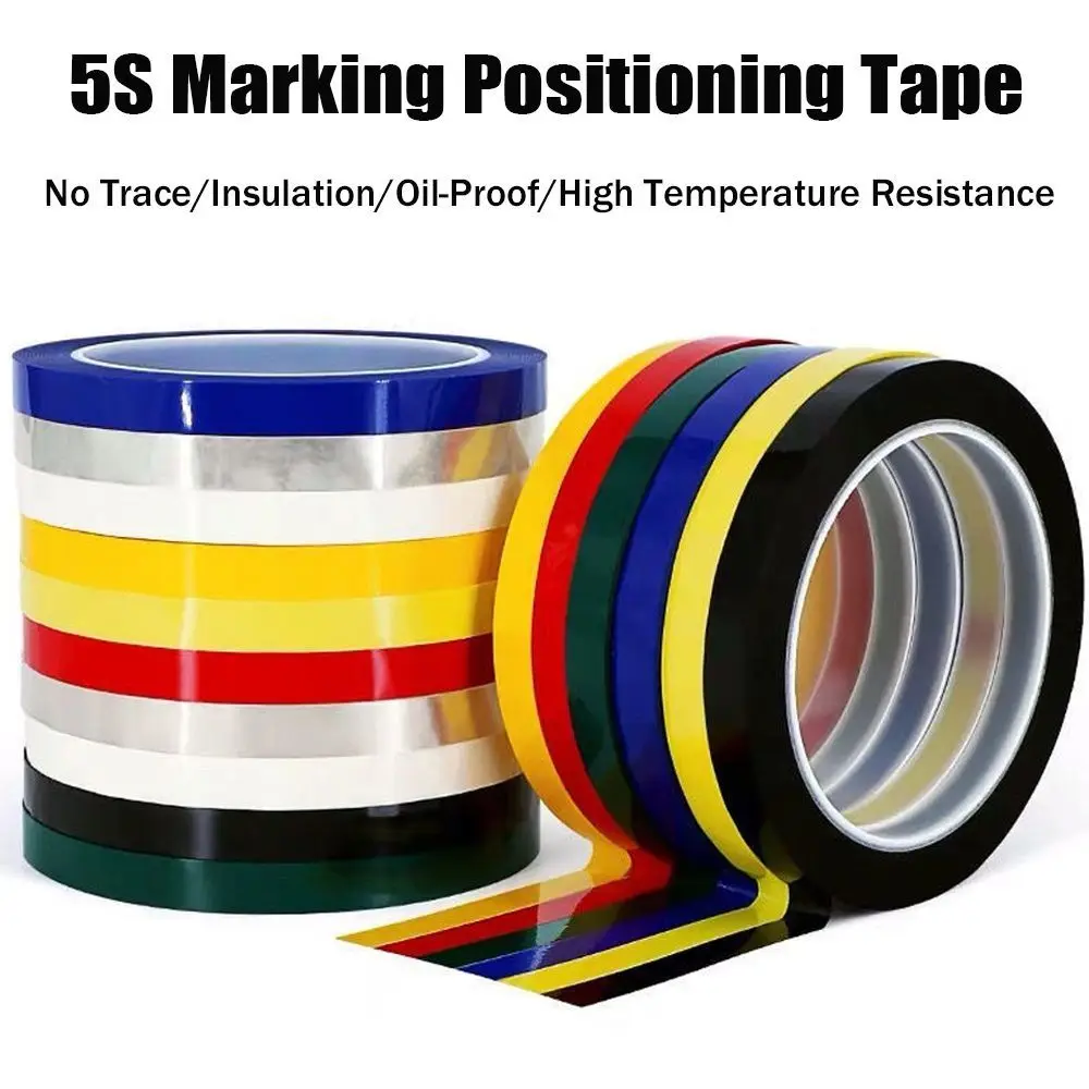 High Insulate 3/5/8/10mm Width Marking Tape 66 Meters Multicolor Adhesive Coded Tape Whiteboard Tape