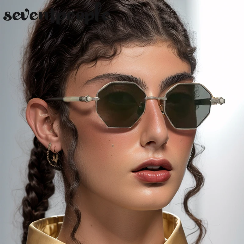 

Vintage Small Hexagon Sunglasses Women Men 2025 Luxury Brand Classic Metal Frame Polygon Eyewear UV400 Protection Outdoor Shades