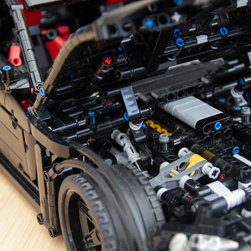 3053 pezzi di vendita caldi modello di auto sportiva nera blocchi di costruzione modulari assemblaggio per bambini display giocattoli festival regalo di compleanno a sorpresa