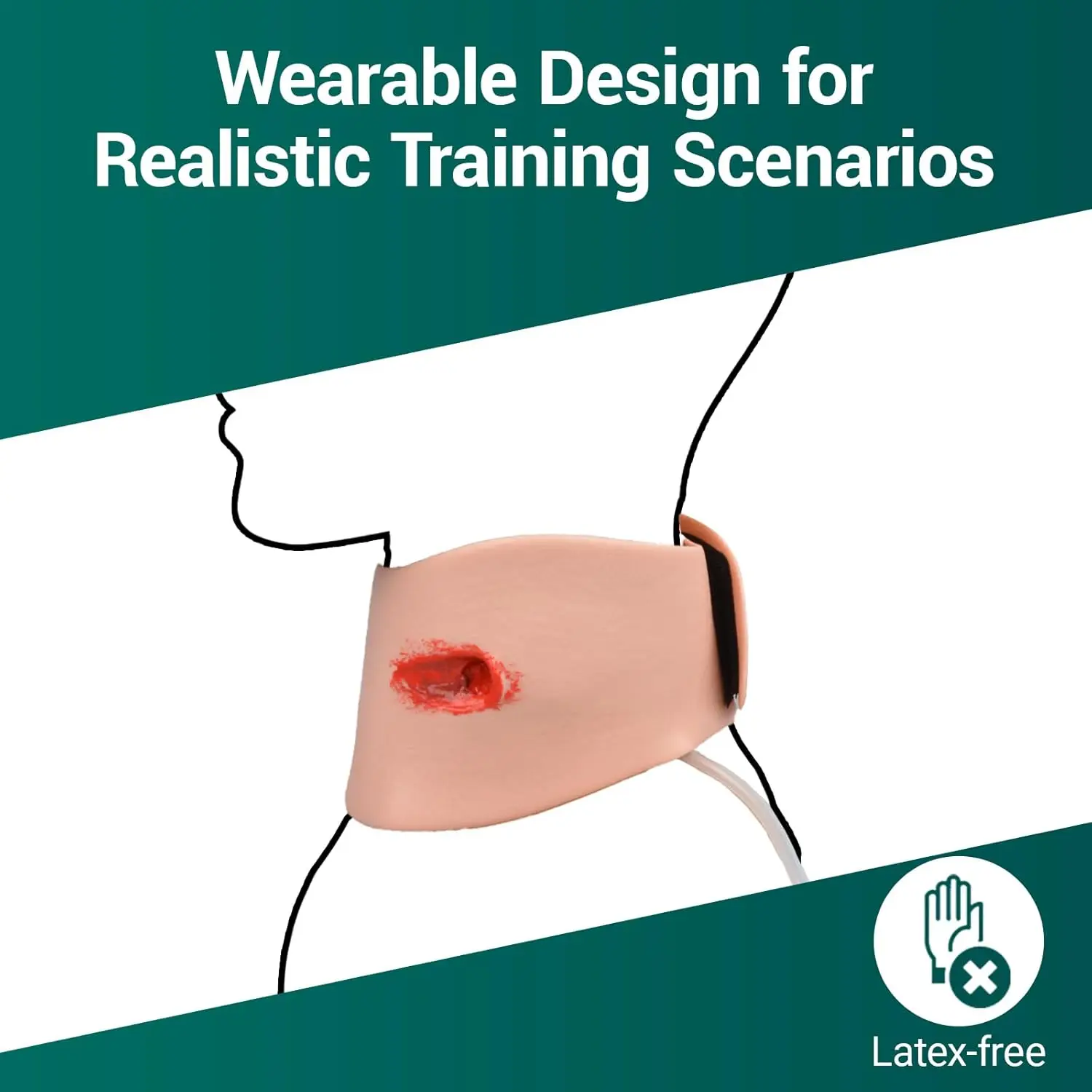 Ultrassist Wearable Neck Wound Packing Trainer Kit Hemorrhage Control Gunshot Bleeding Control Set for Emergency Military Traini