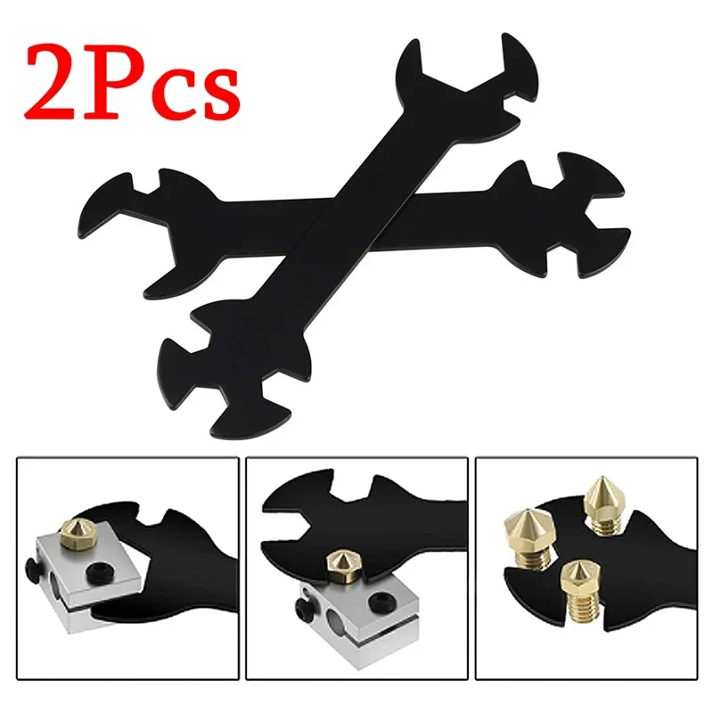 

Nozzle Wrench 5 IN 1 Wrench Stay 6mm To 20mm Steel Spanner Wrench Flat For E3D MK8 MK10 Nozzle Tool 3D Printer Parts