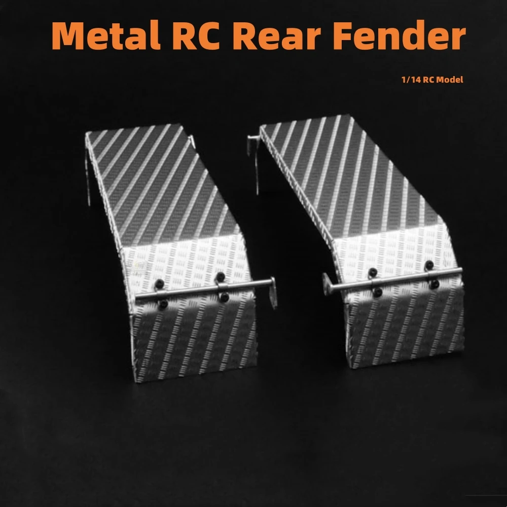 

Metal Rear Fender Simulated Stainless Steel Checkered Plate For 1/14 Tamiya RC SCANIA Man Lesu Actros Tractor Tipper Toy Parts