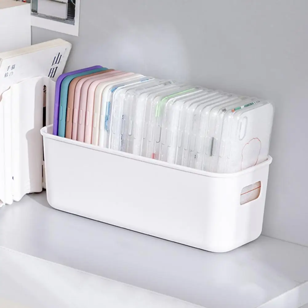 Useful Sundry Box Portable Design Long Lasting Sundries Organizer Case Desktop Storage Box  White Color Storage Box for Home