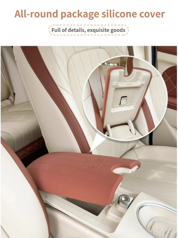 For GWM ORA 03 Funky Cat 2023-2025 Car Center Console Armrest Cover Silicone Pad Non-Slip Protective Mat Car Interior Accessory