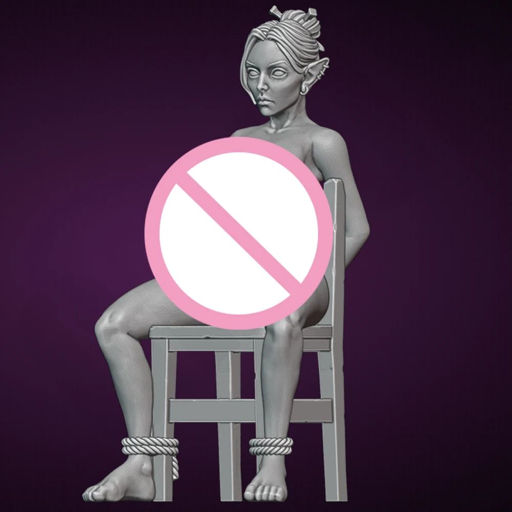 1/24 NSFW Kruk bind meid SM Hars Beeldje Speelgoed Ongeverfd GK Pop Ongemonteerd 3D Print Assembly Miniatuur Reductie Standbeeld Speelgoed