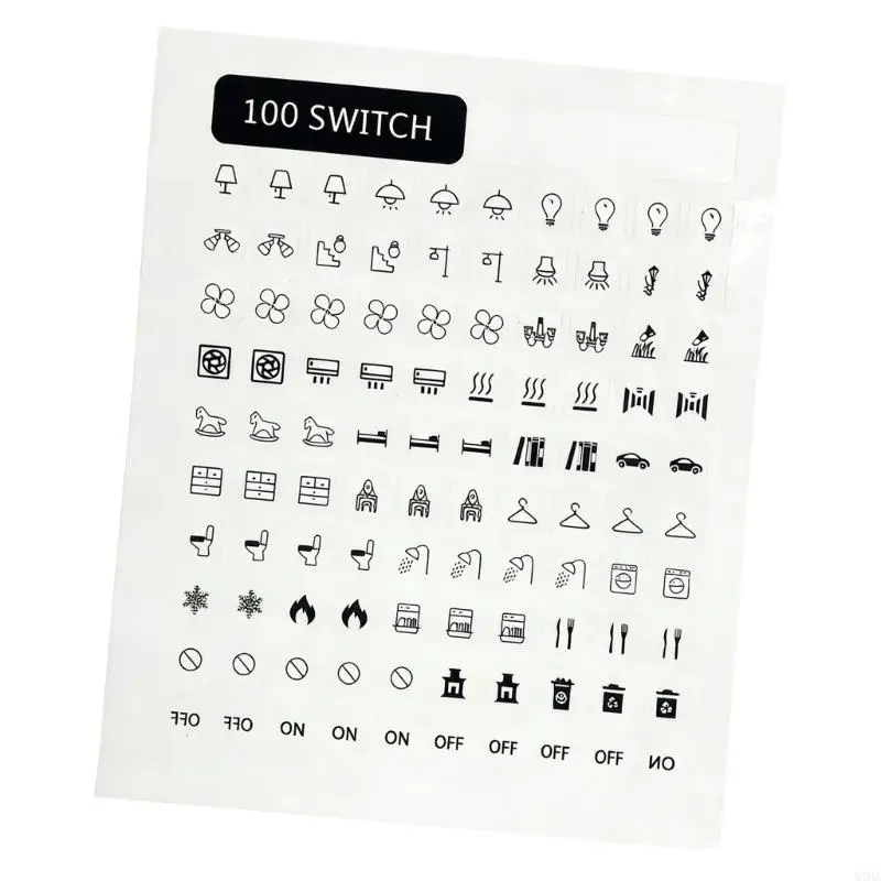 100Pieces Clear Transparent Light Switchs Label Sticker Waterproof Switchs Panel Labels for Home Office Bedroom Kitchen 87HA