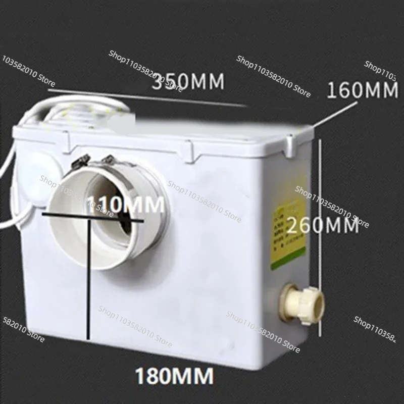 220V Automatic Sewage Lifter Pump, Electric Grinder Macerator for Basement Toilet & Septic System