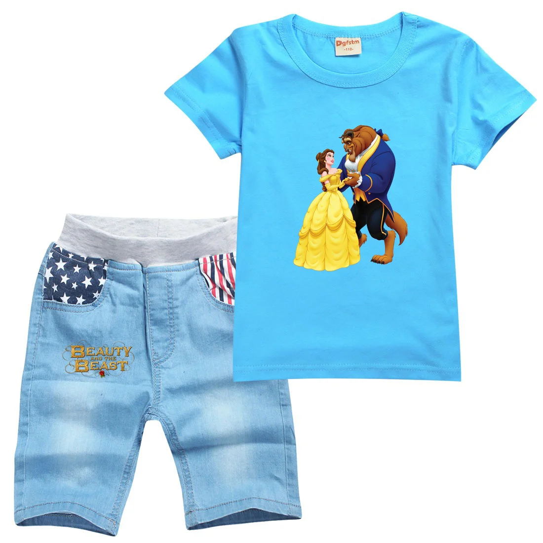 Beauty and the Beast Boys Girls Women Men Shorts Sets Cartoon Summer Clothes Casual Comfortable Clothing Sets