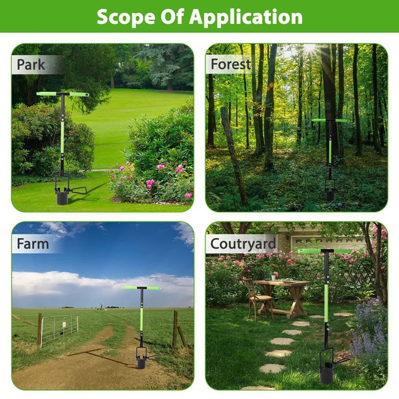 ABCA-หลอดไฟเครื่องมือชาวไร่ Crocus Long Handled Transplanter สบาย T-Shaped Handle อเนกประสงค์สวนเครื่องมือสําหรับงานแต่งงาน