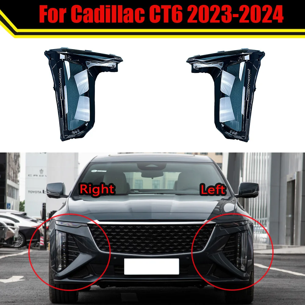 

For Cadillac CT6 2023 2024 Front Headlamp Cover Transparent Mask Lamp Shade Headlight Shell Lens Replace The Original Lampshade