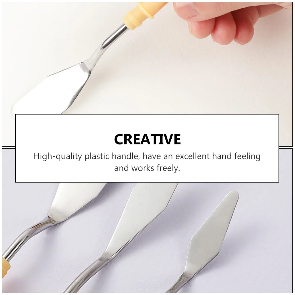 12 قطعة من كاشطات خلط الطلاء أدوات فنية من الدرجة الاحترافية مع شفرات قوية غير قابلة للصدأ وأطراف مدببة مسطحة واسعة لجميع الطلاء #6
