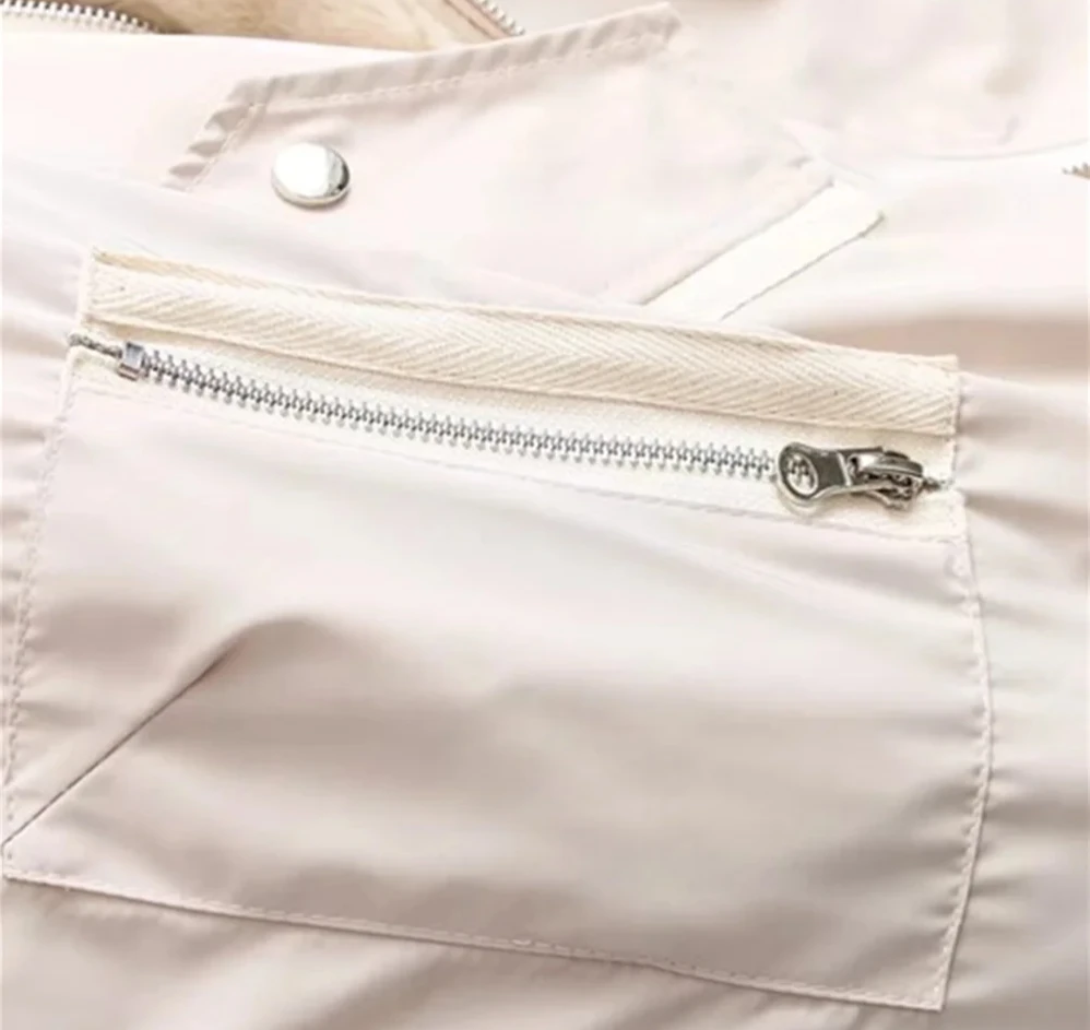 سترة نسائية جديدة للخريف والشتاء من صوف الضأن على الوجهين معطف قطني للخريف والشتاء