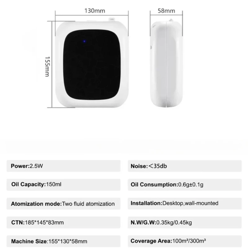 GRTCO 300m³ Bluetooth Battery Oil Aroma Diffuser Room Aromatherapy Fragrance Air Freshener Scent Machine Home Air Flavoring image 3